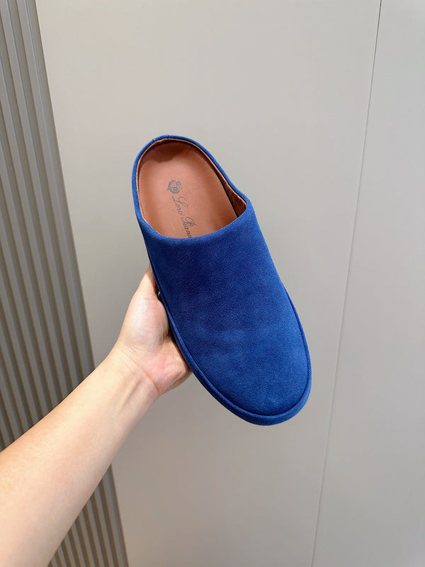 LP TOMORI SABOT MULES COBALT SUEDE