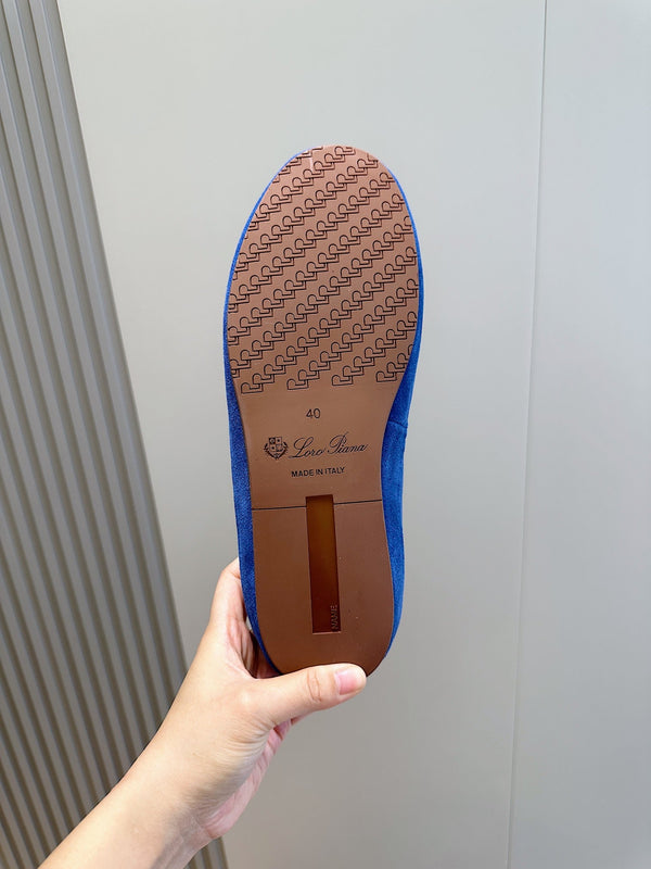 LP TOMORI SABOT MULES COBALT SUEDE