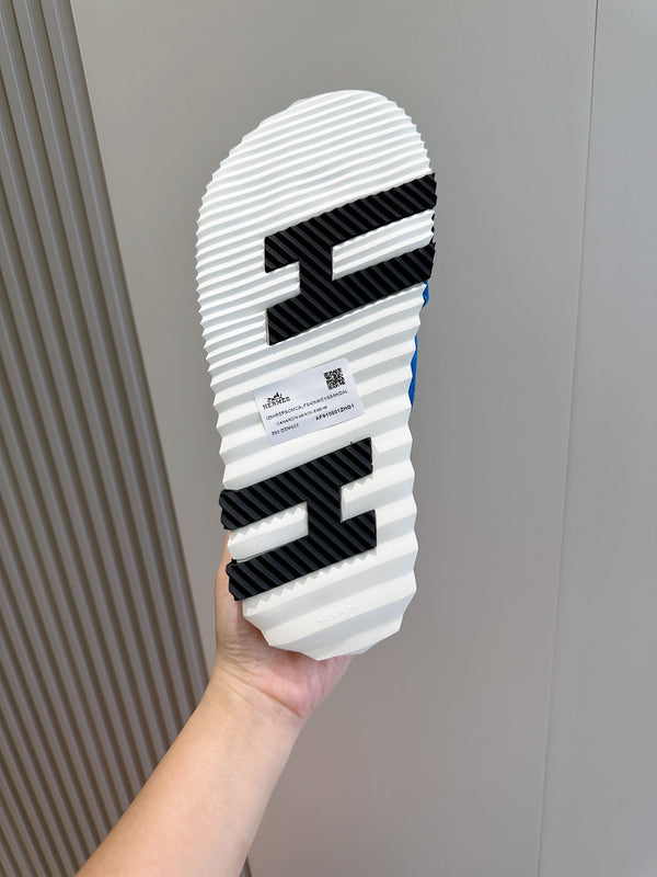 HM Infra Slide da uomo in pelle scamosciata blu 547632