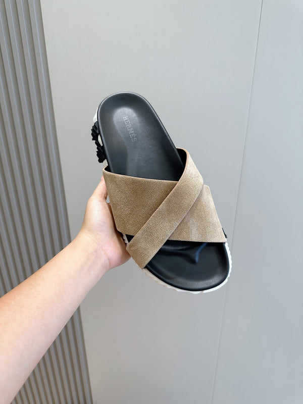 HM Men's Infra Slide Moss Green Suede 547621