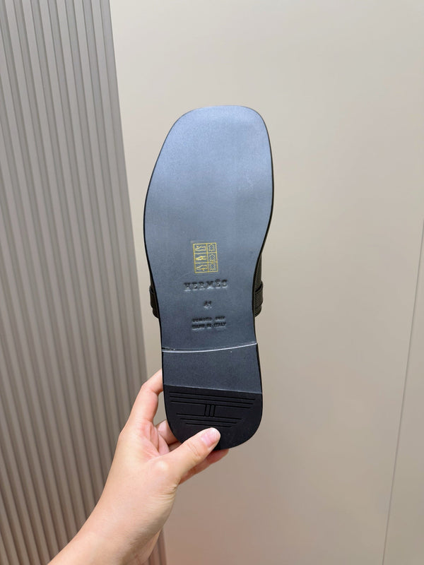 HM Men's 25 Slide Brown Calfskin 599978