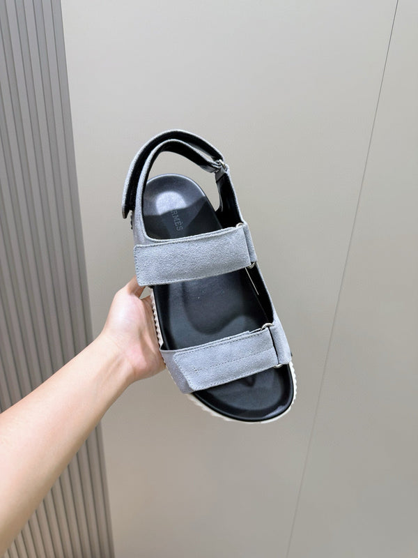 HM Men's Junior Sandal Gray Suede 643236