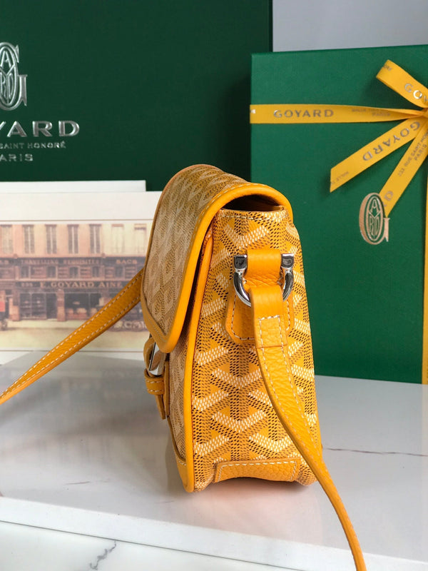 GRAND BLEU 16 IN TELA GOYARDINE GIALLA E PELLE DI AGNELLO