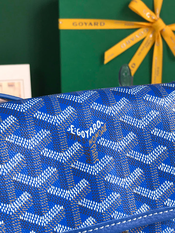GRAND BLEU 16 IN TELA GOYARDINE BLU ZAFFIRO E PELLE DI AGNELLO