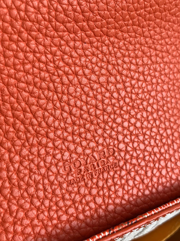 GRAND BLEU 16 IN TELA GOYARDINE ARANCIO E PELLE DI AGNELLO