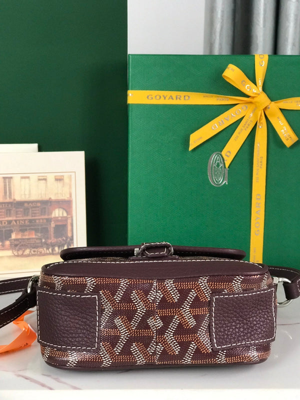 GRAND BLEU 16 IN WINE RED GOYARDINE CANVAS AND LAMBSKIN