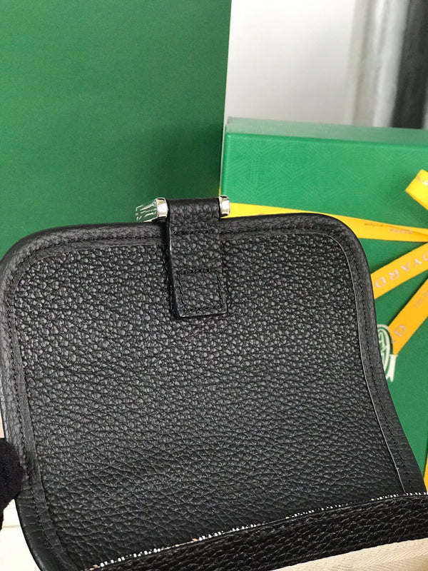 GRAND BLEU 16 IN TELA GOYARDINE NERA E PELLE DI AGNELLO