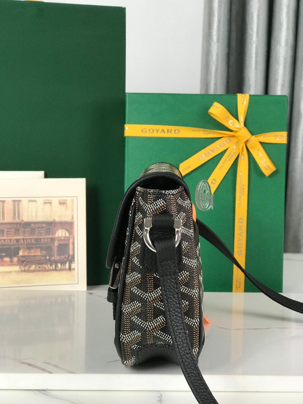 GRAND BLEU 16 IN TELA GOYARDINE NERA E PELLE DI AGNELLO