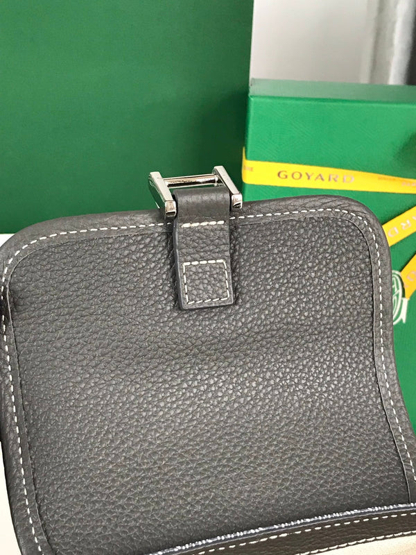 GRAND BLEU 16 IN TELA GOYARDINE GRIGIA E PELLE DI AGNELLO