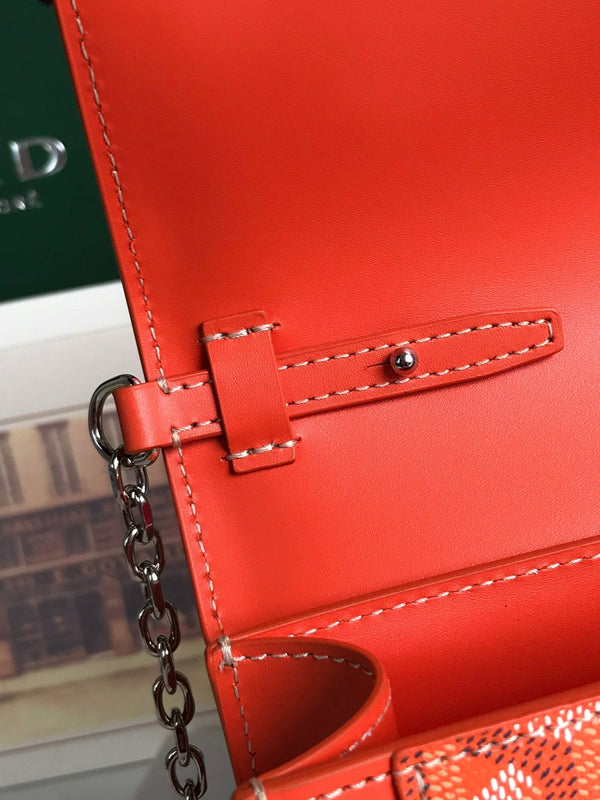 BORSA DUCHESSE MARIE-CAROLINE 25 IN TELA GOYARDINE ARANCIONE E PELLE DI VITELLO LISCIA