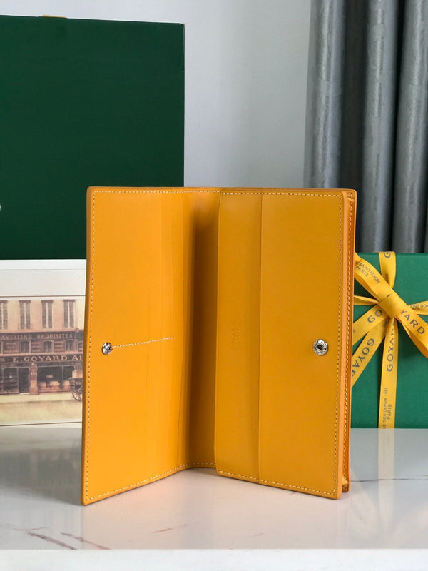 PORTAFOGLIO RICHELIEU 19 IN TELA GOYARDINE GIALLA