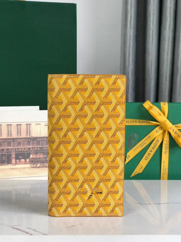 PORTAFOGLIO RICHELIEU 19 IN TELA GOYARDINE GIALLA