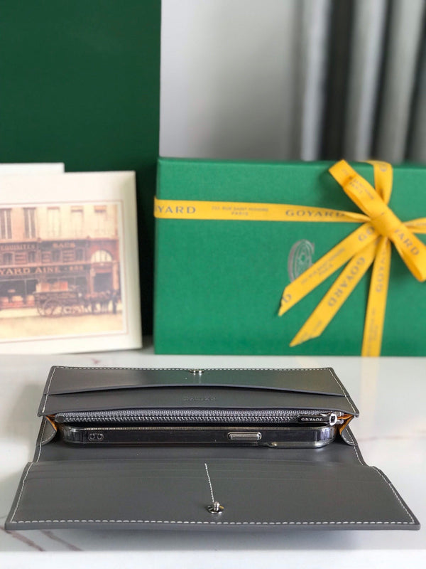 PORTAFOGLIO RICHELIEU 19 IN TELA GOYARDINE GRIGIA