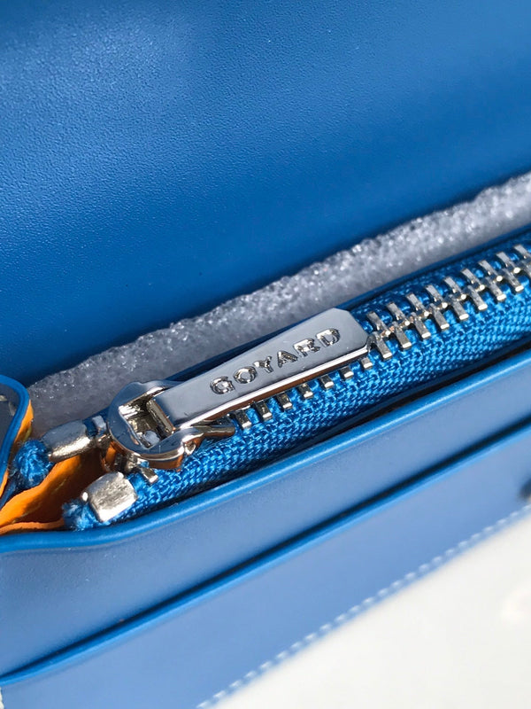 PORTAFOGLIO RICHELIEU 19 IN TELA GOYARDINE BLU ZAFFIRO