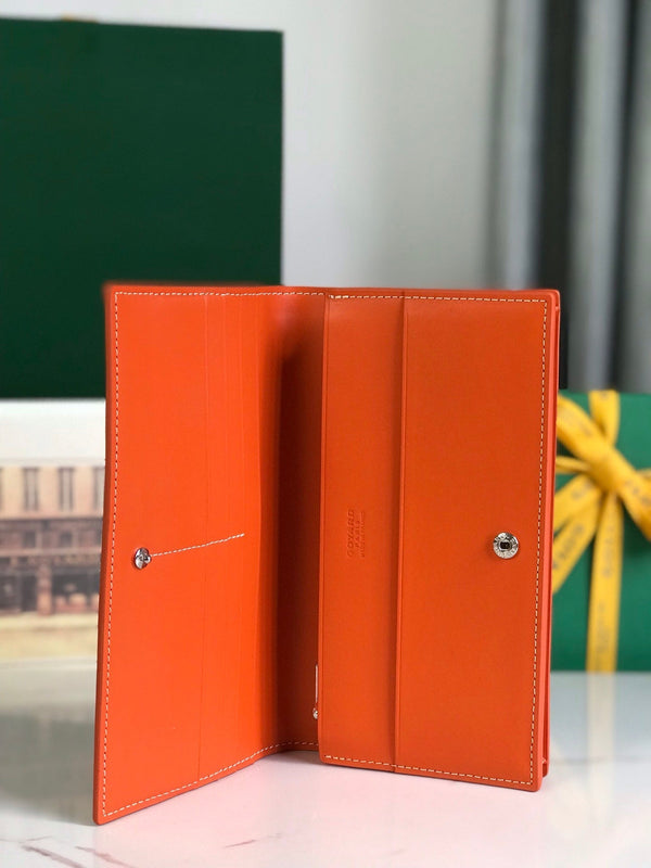 PORTAFOGLIO RICHELIEU 19 IN TELA GOYARDINE ARANCIO