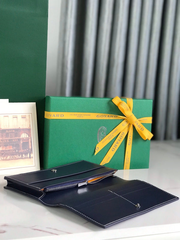 PORTAFOGLIO RICHELIEU 19 IN TELA GOYARDINE BLU MARINO