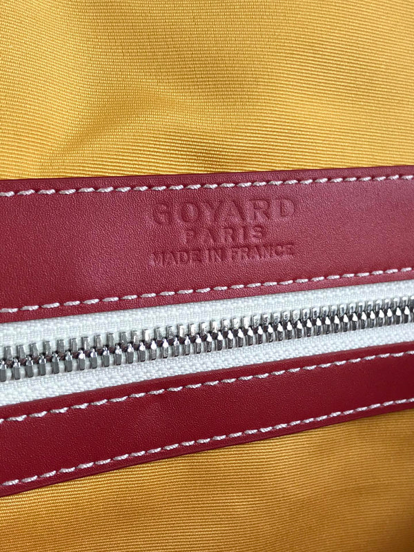 BORSA BOSTON 50 IN TELA GOYARDINE ROSSA E RIFINITURE IN PELLE DI VITELLO