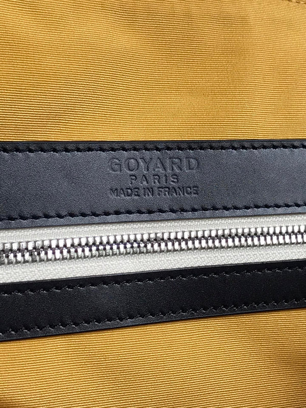 BOSTON 50 BAG IN BLACK GOYARDINE CANVAS AND CALFSKIN TRIM