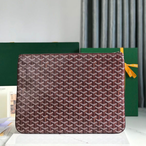 POUCH SÉNAT MGM 40 IN TELA GOYARDINE ROSSO BORDEAUX