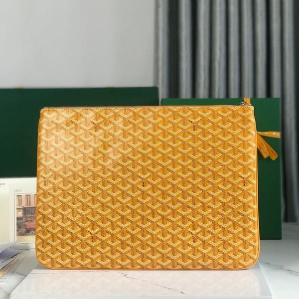 POUCH SÉNAT MGM 40 IN TELA GOYARDINE GIALLA