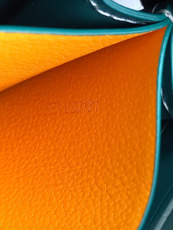 MATIGNON MINI WALLET 11 IN GREEN GOYARDINE CANVAS AND CALFSKIN