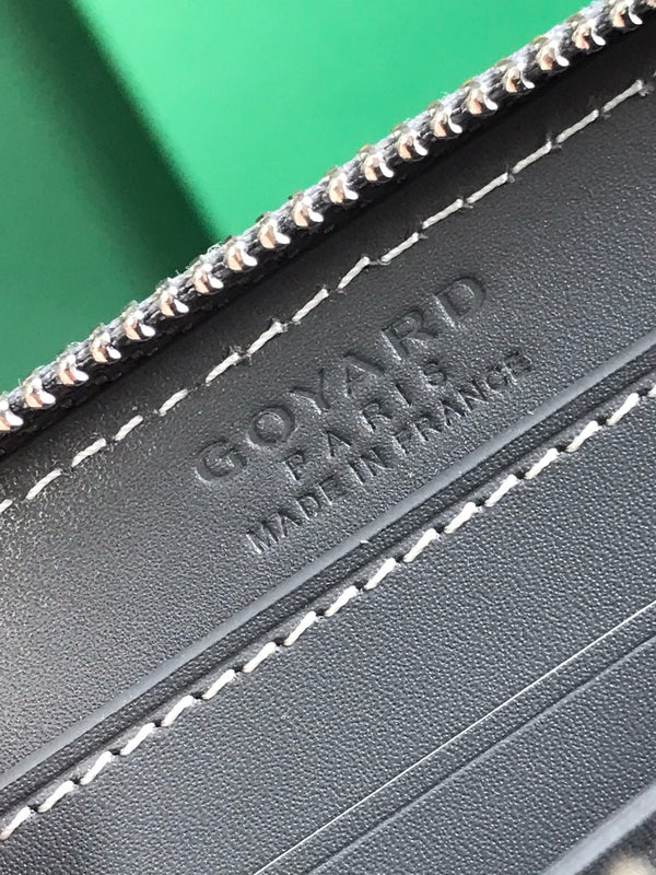 PORTAFOGLIO MINI MATIGNON 11 IN TELA GOYARDINE GRIGIA E PELLE DI VITELLO