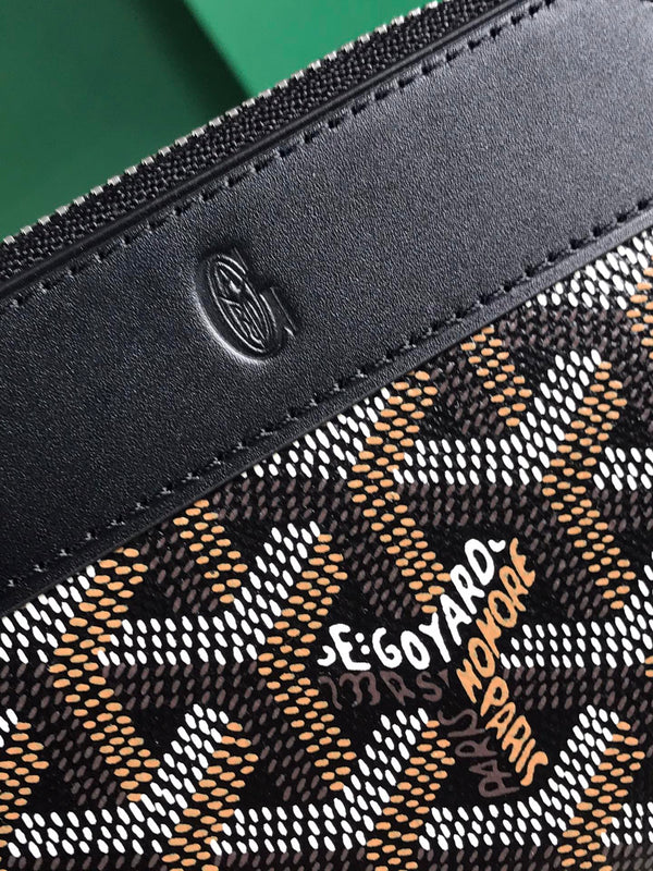 MATIGNON MINI WALLET 11 IN BLACK GOYARDINE CANVAS AND CALFSKIN