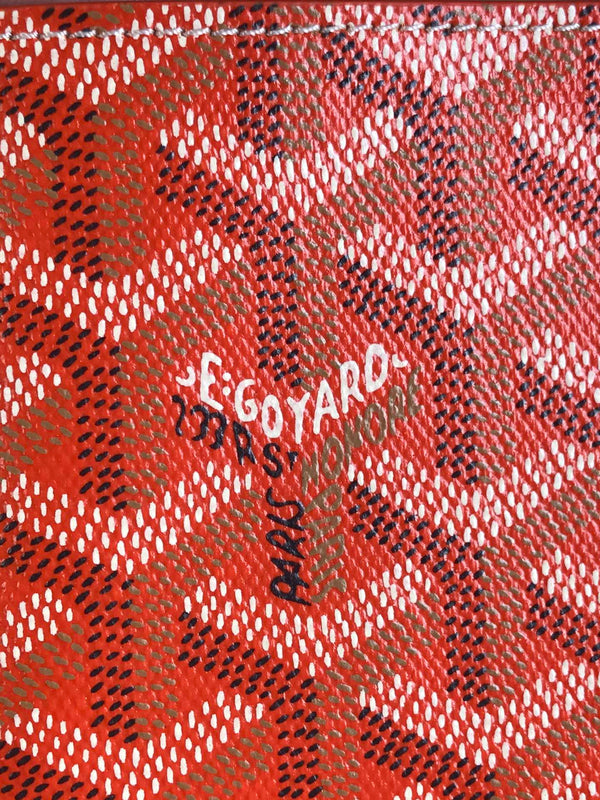 Goyard Victoire Wallet 11cm Orange Canvas & Cafskin