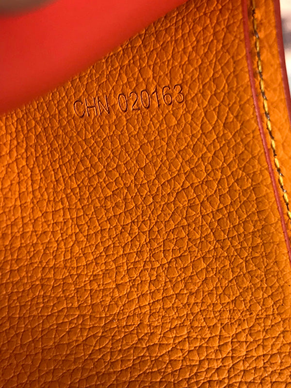 Goyard Victoire Wallet 11cm Orange Canvas & Cafskin