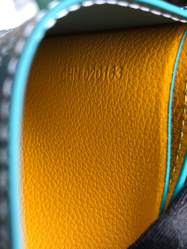 Goyard Victoire Wallet 11cm Green Canvas & Cafskin