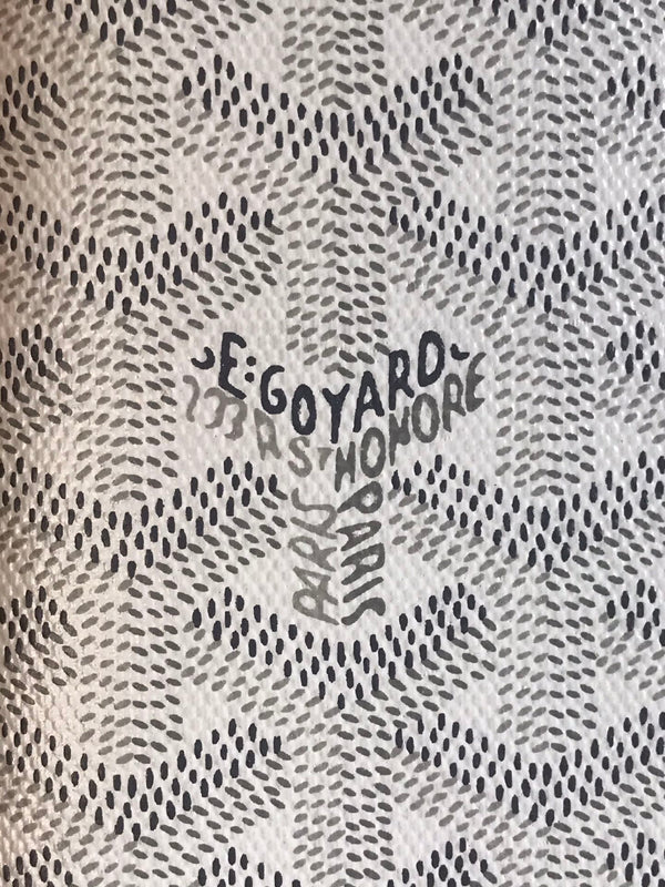 Goyard Victoire Wallet 11cm White Canvas & Cafskin