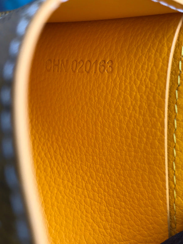 Goyard Victoire Wallet 11cm Yellow Canvas & Cafskin