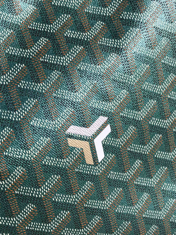 Bohème Hobo Bag 42cm Green Canvas Chevroches Calfskin