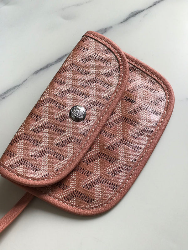 Anjou Mini Bag 20cm Pink Canvas Chevroches Calfskin