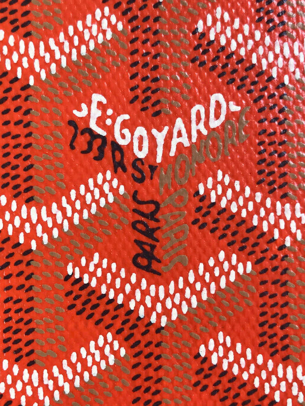 Goyard Grenelle Passport Cover 10cm Orange Canvas & Cafskin