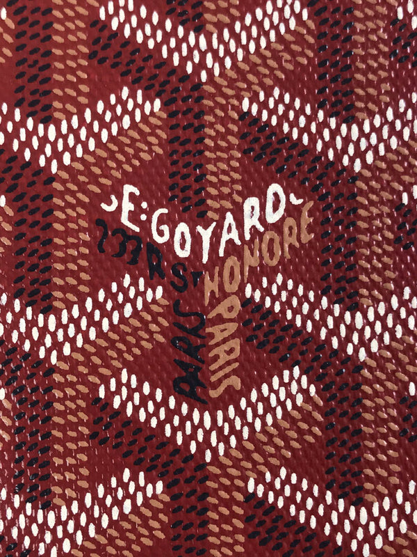 Goyard Grenelle Passport Cover 10cm Red Canvas & Cafskin