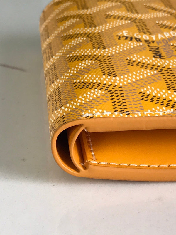 Goyard Saint-Pierre Card Wallet 11cm Yellow Canvas