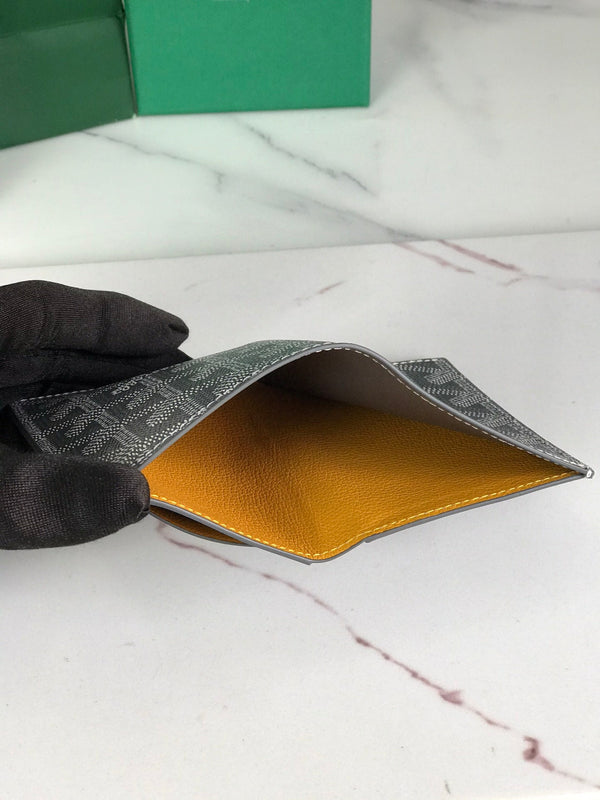 Goyard Saint-Pierre Card Wallet 11cm Grey Canvas