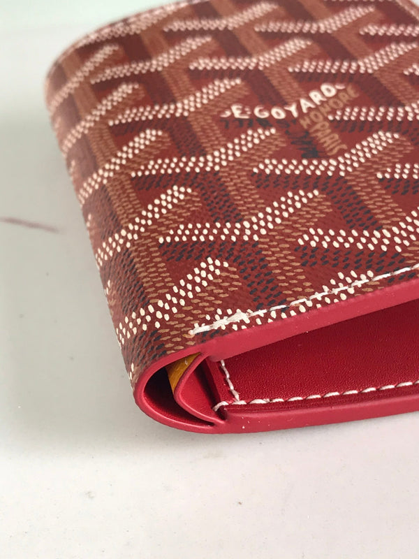 Goyard Saint-Pierre Card Wallet 11cm Red Canvas
