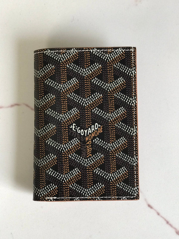 Goyard Saint-Pierre Card Wallet 11cm Black & Tan Canvas