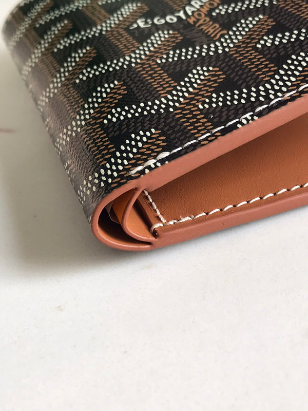 Goyard Saint-Pierre Card Wallet 11cm Black & Tan Canvas