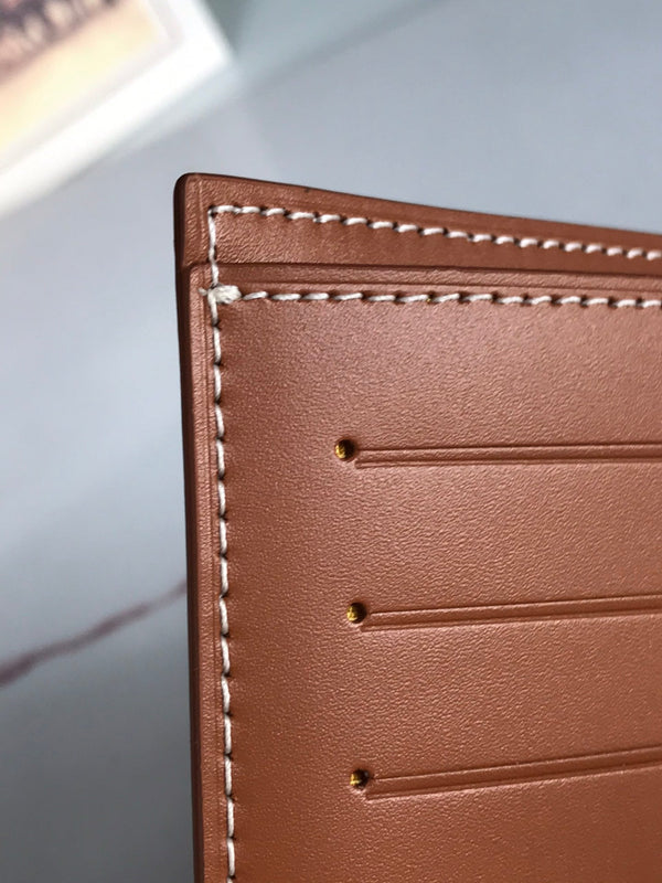 Goyard Grenelle Passport Cover 10cm Tan Canvas & Cafskin