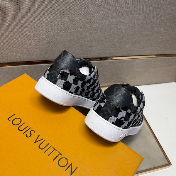 LV TRAINER BLACK MIX GREY DAMIER BREATHABLE FABRIC