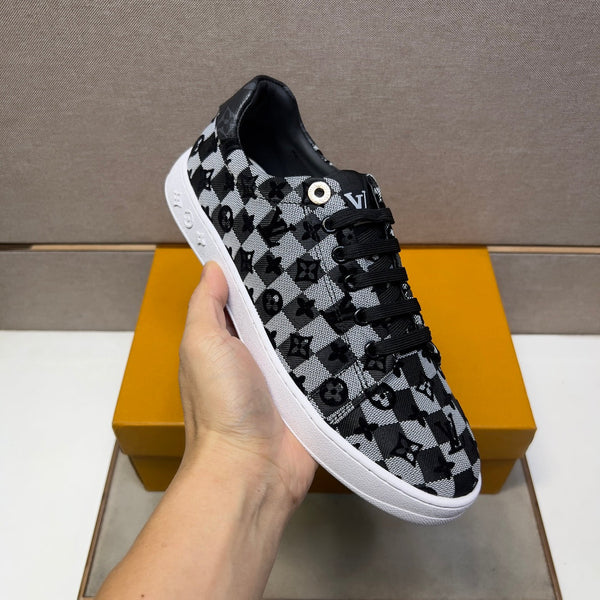 LV TRAINER BLACK MIX GREY DAMIER BREATHABLE FABRIC