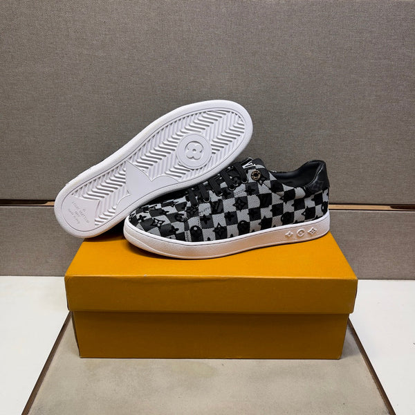 LV TRAINER BLACK MIX GREY DAMIER BREATHABLE FABRIC