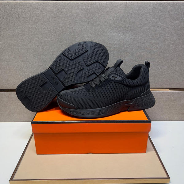 HM Men's 25 Sneaker Black Mesh Calfskin 524298