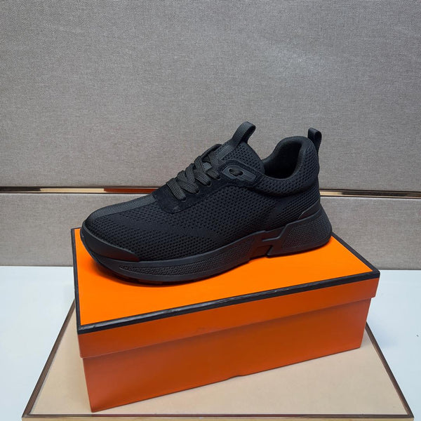 HM Men's 25 Sneaker Black Mesh Calfskin 524298