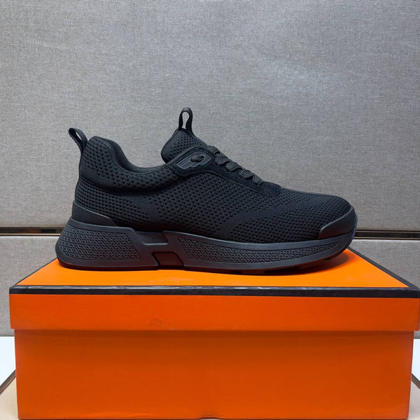 HM Men's 25 Sneaker Black Mesh Calfskin 524298