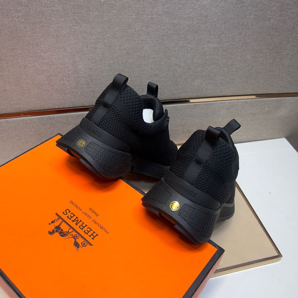 HM Men's 25 Sneaker Black Mesh Calfskin 524298