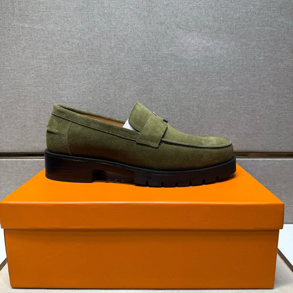 HM Men's 25 Klement Loafer Olive Green Suede 701604